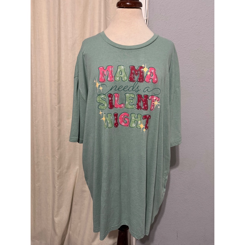 Pivotal Partners Mama Needs‎ A Silent Night Graphic T Shirt 3X Loungewear